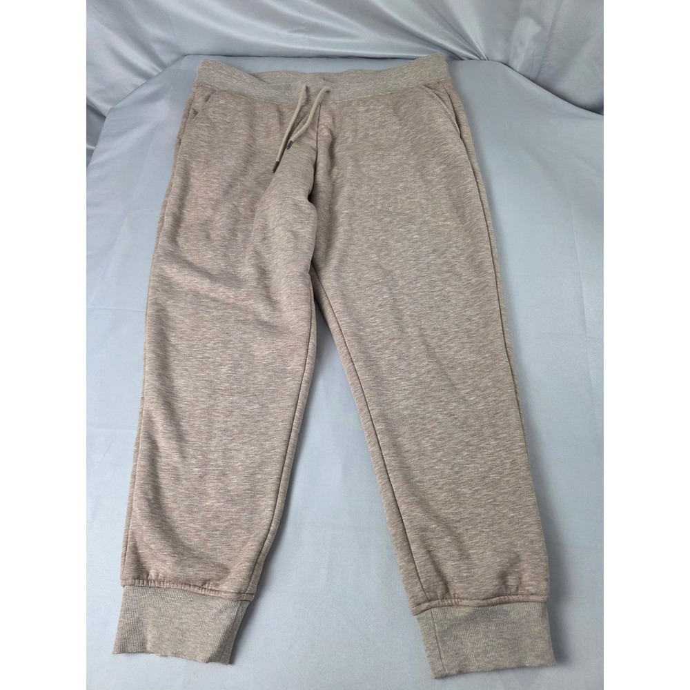 Member's Mark Sherpa Lined Joggers XL Tan Heathered Fleece Lined Sweatpants